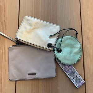 REBECCA MINKOFF set of 3 clutchs bag 
100% leather